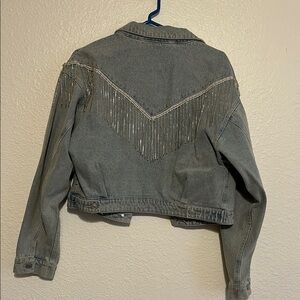 Women's Denim Jacket with Fringe